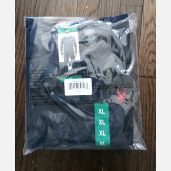 (2) NEW Spyder Active Men’s boys Long Sleeve Shirt Black & Blue Size XXL 2XL NWT - Picture 7 of 7